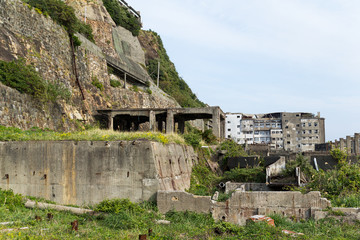Fototapeta na wymiar Abandoned Hashima Island