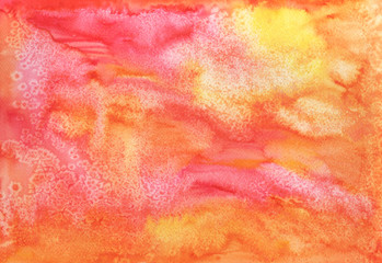 Watercolor abstract painting. Bright hand painted background.