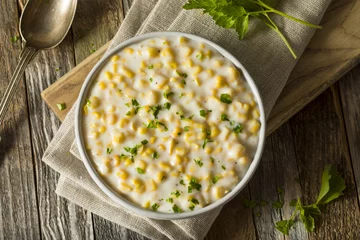 Fotobehang Fresh Homemade Creamed Corn © Brent Hofacker