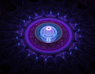 Fractal Sacral Sphere - Sacred Geometry  - Fractal Art - 3D image