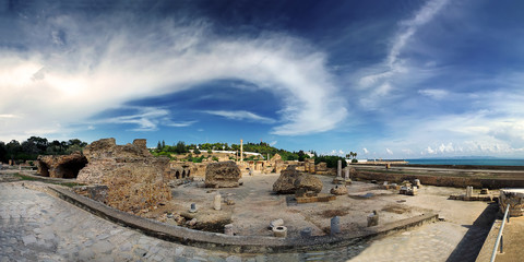 panorama Anthony baths Archeological Park of Carthage Tunisia