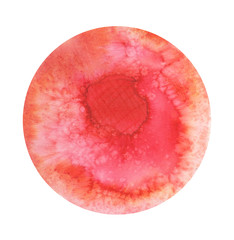 Fototapeta premium Watercolor abstract painting in circle.