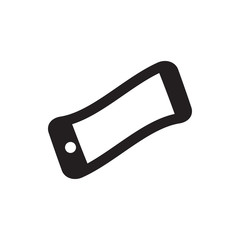 wavy phone icon illustration