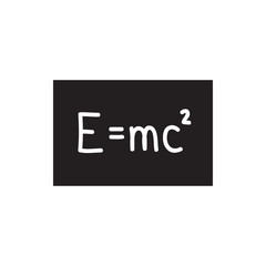 board with formulas icon illustration