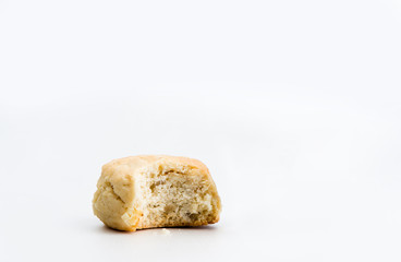 Scone on white background.