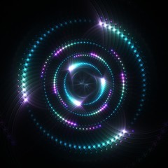  Abstract Swirl  Glow Twinkle Star   Background - Fractal Art