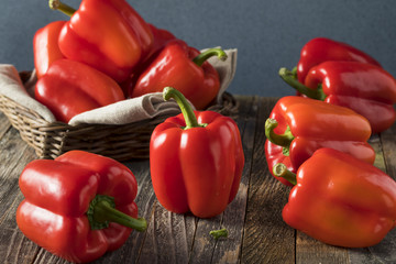 Raw Organic Red Bell Peppers