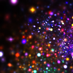 Obraz na płótnie Canvas Abstract Glow Twinkle Star Background - Fractal Art