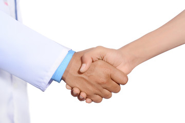Doctor and patient shaking hand