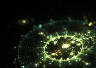 Obraz premium Abstract Circular Bokeh Background - Fractal Art