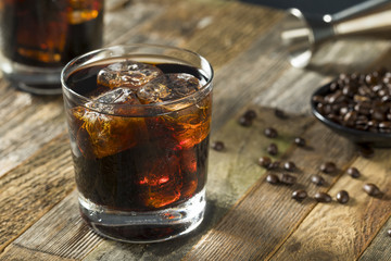 Alcoholic Boozy Black Russian Cocktail