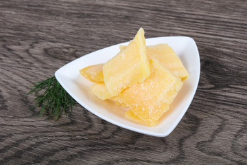 Crunchy parmesan cheese