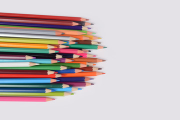 Color pencils isolated on white background