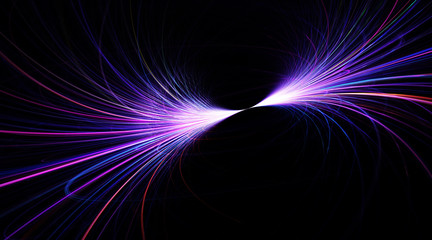 Shining  Flash Light Electric Discharge  Background - Fractal Art