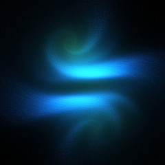 Shining Spiral Blue Glowing  Background - Fractal Art