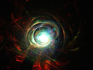 Abstract Shining   Glowing  Flash Background - Fractal Art