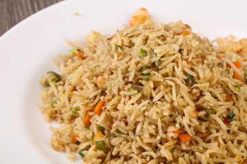 Fried rice with prawn