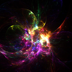  Abstract Glowing    Background - Fractal Art