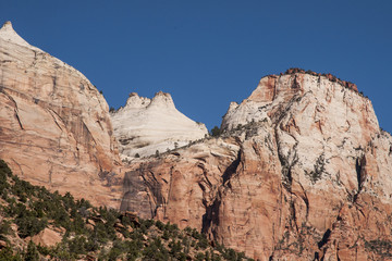 Zion mountains and cliffs