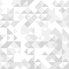 Grey and white triangles, seamless abstract vector pattern