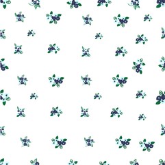Abstract seamless pattern of cute hand painted flowers