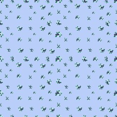 Abstract seamless pattern of cute hand painted flowers