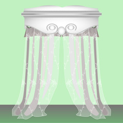 балдахин на зеленом фоне, векторная иллюстрация © olga_63