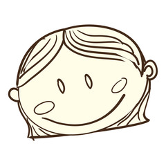 cute girl drawing icon vector illustration design