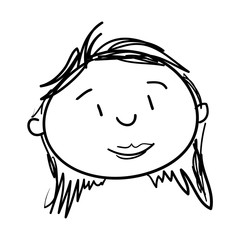 cute woman drawing character vector illustration design