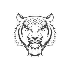 Tiger animal face icon - Illustration