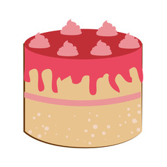 delicious cake sweet icon vector illustration design