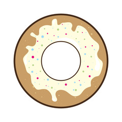 delicious donut sweet icon vector illustration design
