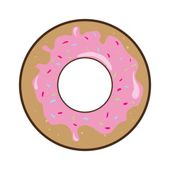 delicious donut sweet icon vector illustration design