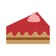 delicious cake sweet portion icon vector illustration design