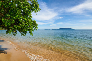 Beautiful tropical beach at island Koh Chang , Thailand.