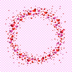 circle with heart on transparent background