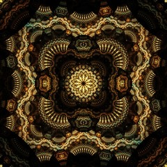 Abstract Fractal Elegant Filigreed Pattern Arabesque Background - Fractal Art
