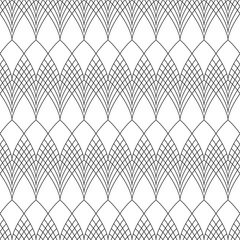 Fototapeta premium Linear scales ornament. Seamless vector pattern