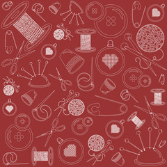 Red pattern with handmade theme.