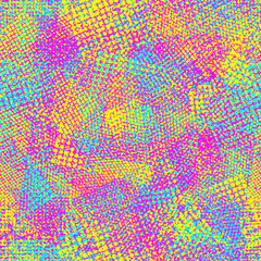 Abstract seamless chaotic pattern with urban geometric elements.