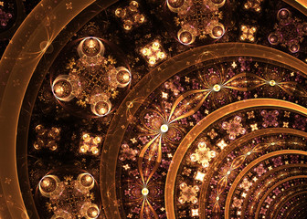 Abstract Fractal Exquisite  Pattern  Background - Fractal Art