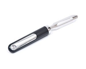 Stainless steel swivel, peeler isolated on white background