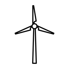 windmills clean energy thin line icon vector illustration eps 10