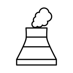 chimney tower pollution energy thin line vector illustration eps 10