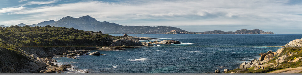 Panoramic view of Calvi bay in Corsica