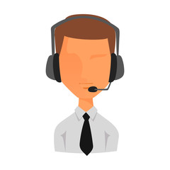 Man portrait face icon web avatar flat style vector.