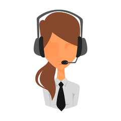 Woman portrait face icon web avatar flat style vector.