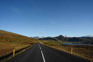 Road in Iceland with Mountain View