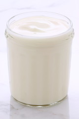 Vintage retro styling yogurt