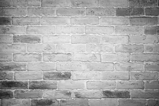 Fototapeta White and grey brick wall background